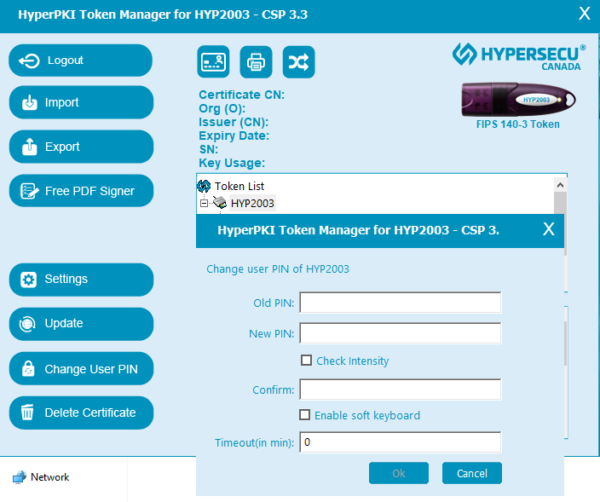 NEW HYP2003 FIPS 140-3 Level 3 certified HS Series token / Dongle